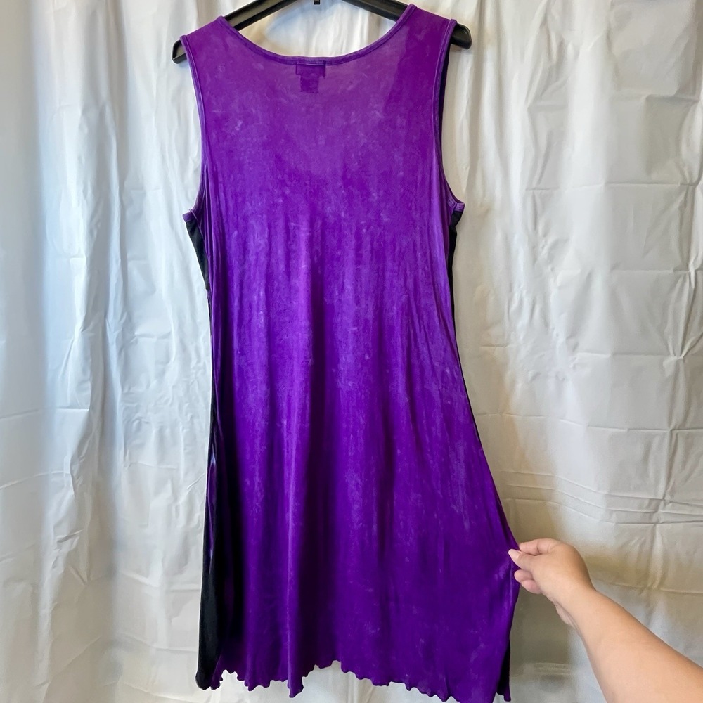Rising International Women Sz L Dress Razor Cut Floral Embroidery Boho Artsy Y2K - Picture 6 of 8